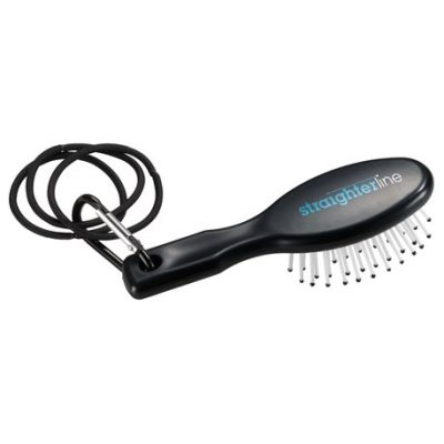Hair Brush w/ Carabiner & Hair Elastics