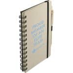 Custom 5'' x 7'' FSC® Mix Wheat Straw Notebook with Pen - 2