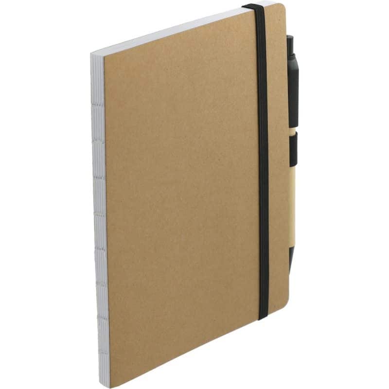 Custom 5'' x 7'' FSC® Recycled Notebook and Pen Set - 3