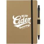 Custom 5'' x 7'' FSC® Recycled Notebook and Pen Set - 4