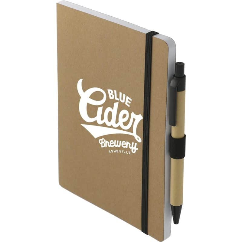 Custom 5'' x 7'' FSC® Recycled Notebook and Pen Set