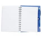 Custom 5'' x 7'' Recycled Dual Pocket Spiral Notebook w Pen - 7