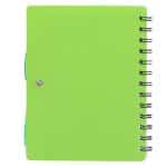 Custom 5'' x 7'' Recycled Dual Pocket Spiral Notebook w Pen - 8