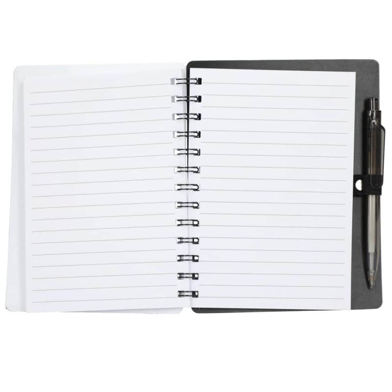 Custom 5'' x 7'' Recycled Pace Spiral Notebook w Pen - 3