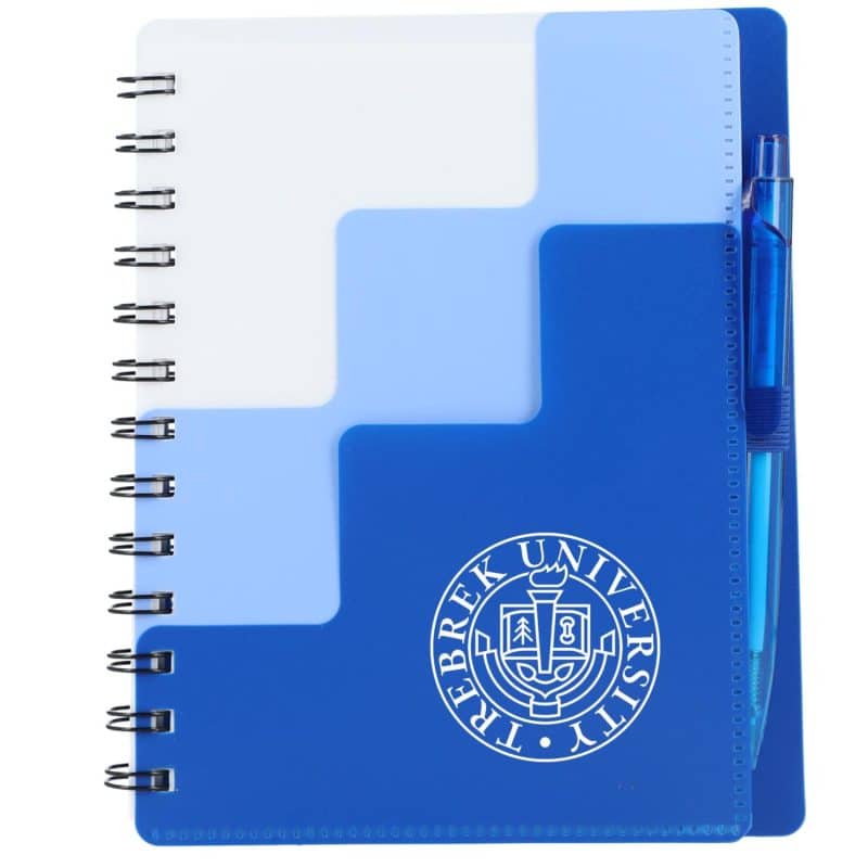 Custom 5'' x 7'' Recycled Pace Spiral Notebook w Pen - 5