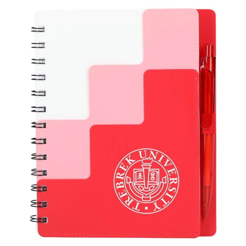 Custom 5'' x 7'' Recycled Pace Spiral Notebook w Pen - 9