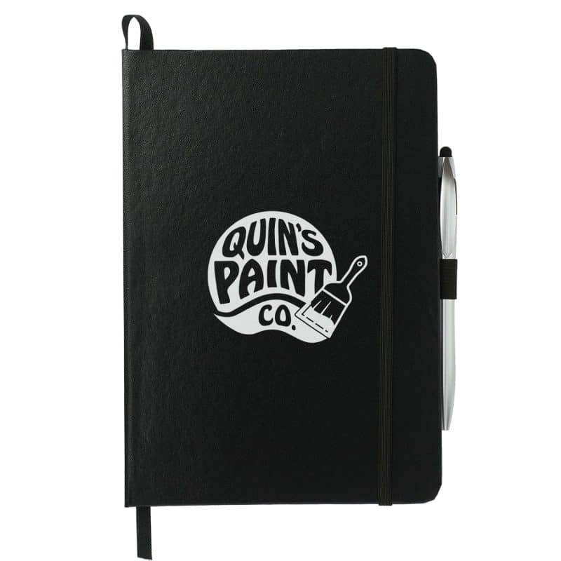 Custom 6'' x 8.5'' FSC® Mix Crown Journal with Pen-Stylus