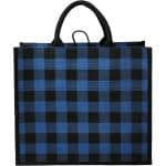 Custom Buffalo Plaid Printed Jute Tote - 5
