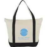 Custom Classic 12oz Cotton Canvas Zippered Boat Tote
