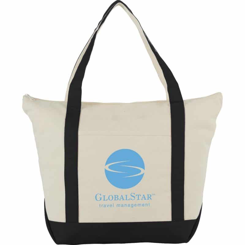 Custom Classic 12oz Cotton Canvas Zippered Boat Tote