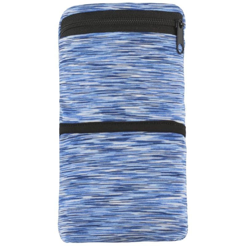 Custom Cooling Heathered Wrist Band with Pocket - 2