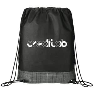 Custom Crossweave Heat Sealed Drawstring Bag