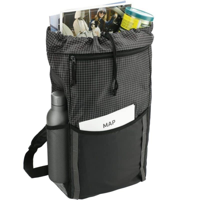 Custom Grid 14L Drawstring Backpack - 3