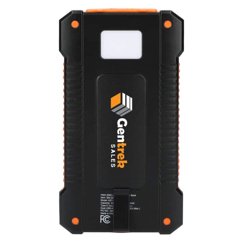 Custom Helio 5000 mAh Solar Power Bank
