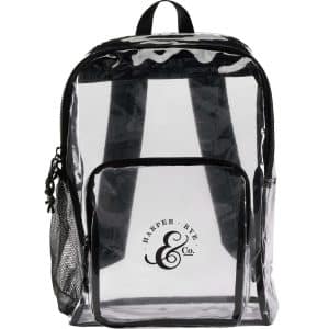 Custom Lucent Deluxe Clear PVC Backpack