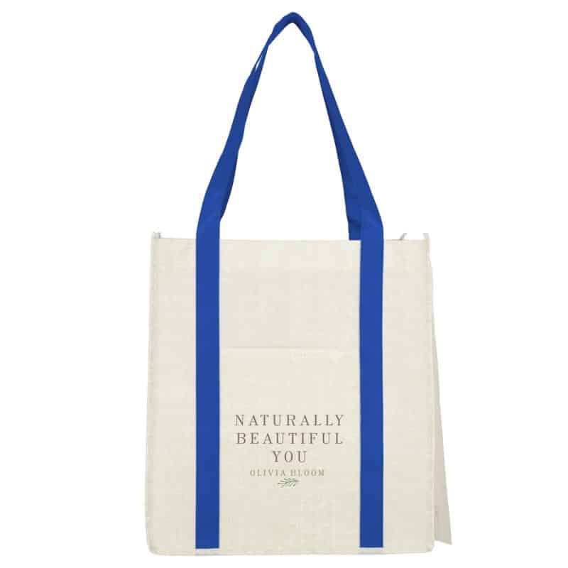 Custom Pluto Recycled Non-Woven Small Grocery Tote - 7