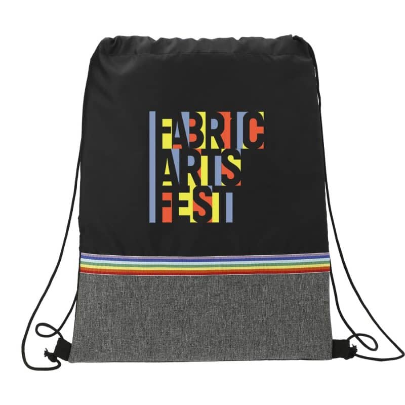 Custom Rainbow rPET Drawstring Bag - 3