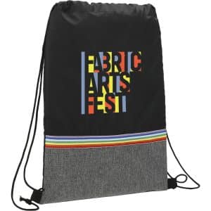 Custom Rainbow rPET Drawstring Bag