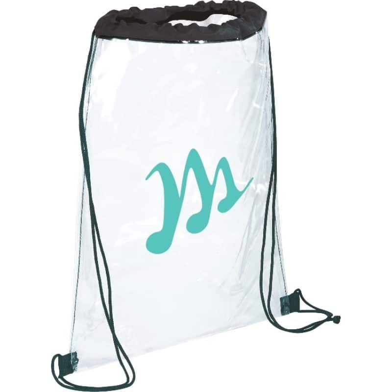 Custom Rally Clear Drawstring Bag - 2