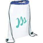 Custom Rally Clear Drawstring Bag - 8