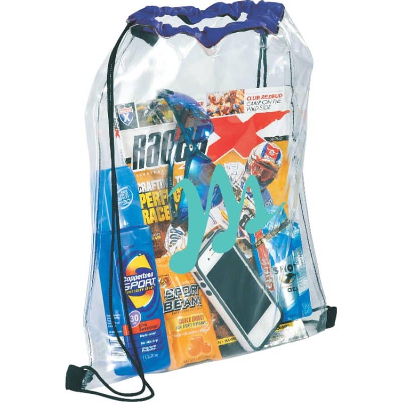 Custom Rally Clear Drawstring Bag - 9