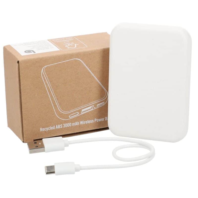 Custom Recycled ABS 3000 mAh Wireless Power Bank - 9