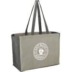 Custom Recycled Cotton Contrast Side Shopper Tote