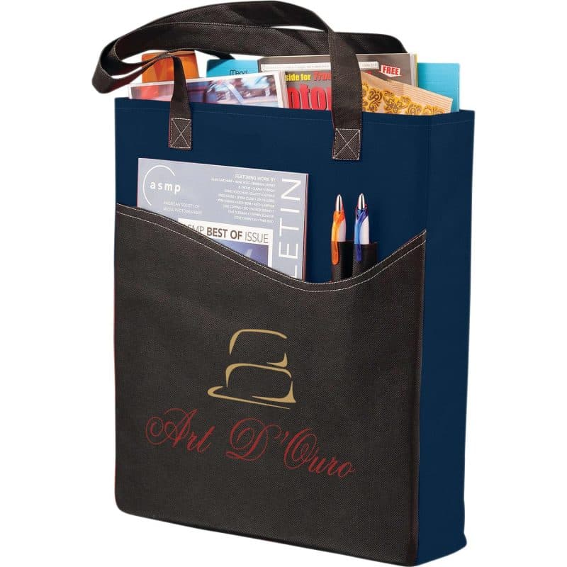 Custom Rivers Pocket Non-Woven Convention Tote - 6
