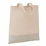 Custom Silver Line Cotton Convention Tote - 1