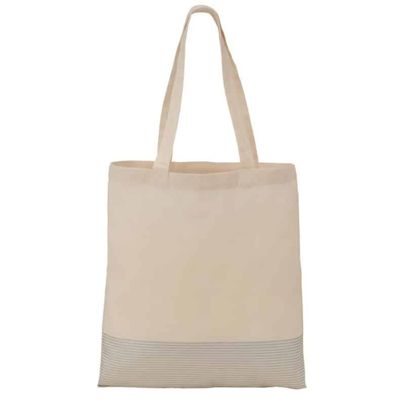 Custom Silver Line Cotton Convention Tote - 2