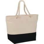 Custom Zippered 12oz Cotton Canvas Rope Tote - 1