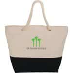 Custom Zippered 12oz Cotton Canvas Rope Tote - 2