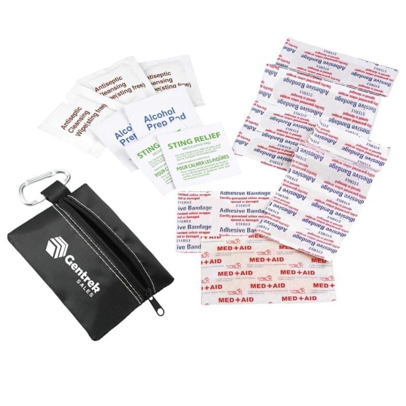 Custom Zippered 20-Piece First Aid Pouch
