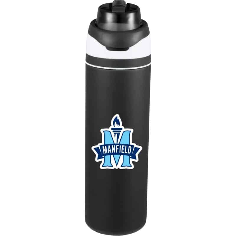 Custom Elvin 28oz Recycled Stainless Flip Straw Bottle - 2