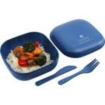 Custom Wheat Straw Food Storage with Utensils - 6
