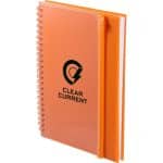Custom 5.5'' x 8.5'' Spiral Notebook with Clear Pocket - 5