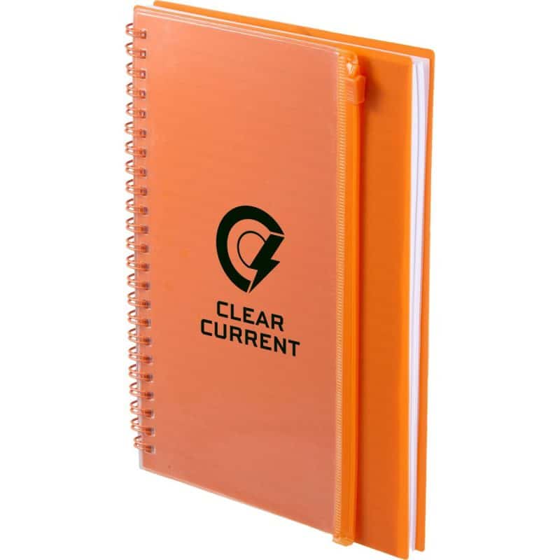 Custom 5.5'' x 8.5'' Spiral Notebook with Clear Pocket - 5