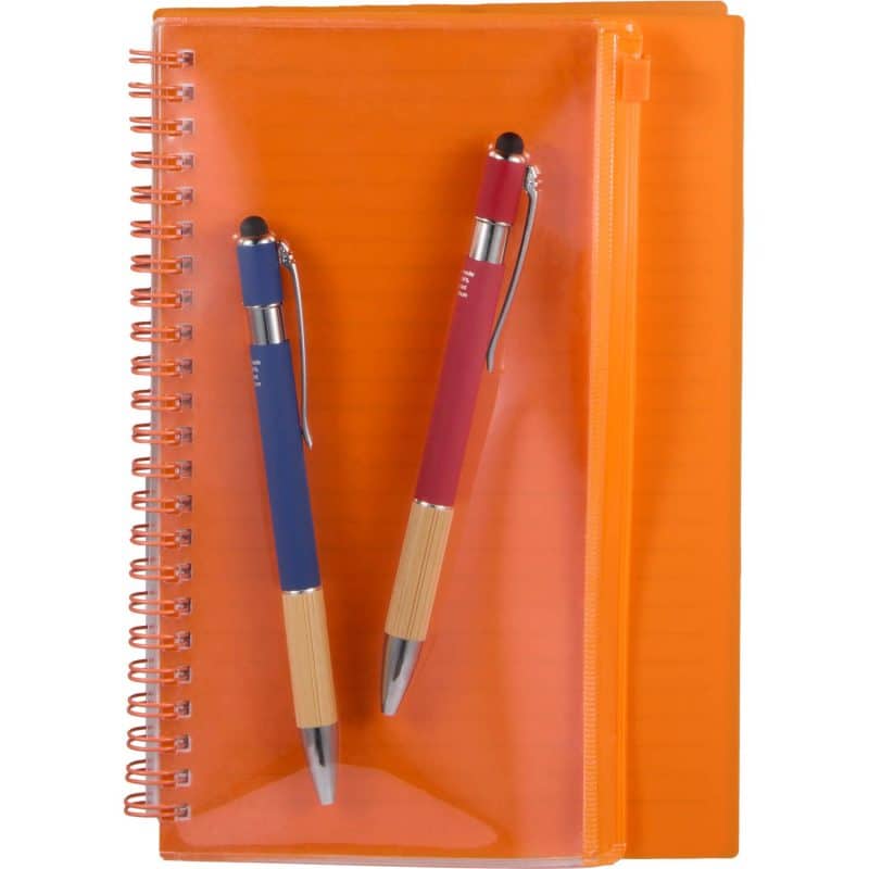 Custom 5.5'' x 8.5'' Spiral Notebook with Clear Pocket - 7
