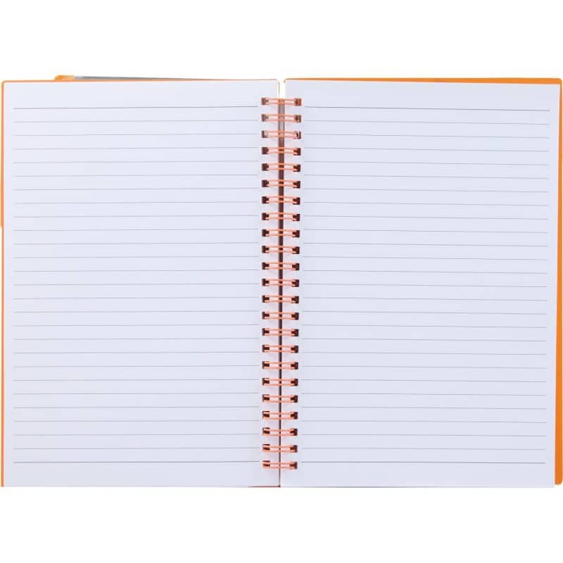 Custom 5.5'' x 8.5'' Spiral Notebook with Clear Pocket - 8