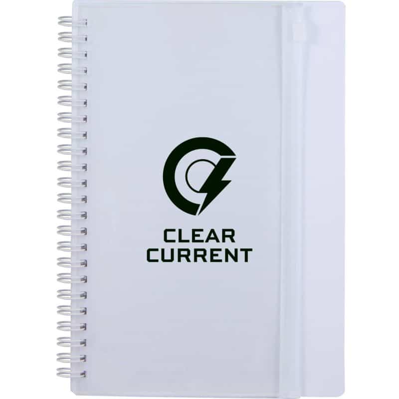 Custom 5.5'' x 8.5'' Spiral Notebook with Clear Pocket