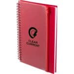 Custom 5.5'' x 8.5'' Spiral Notebook with Clear Pocket - 9