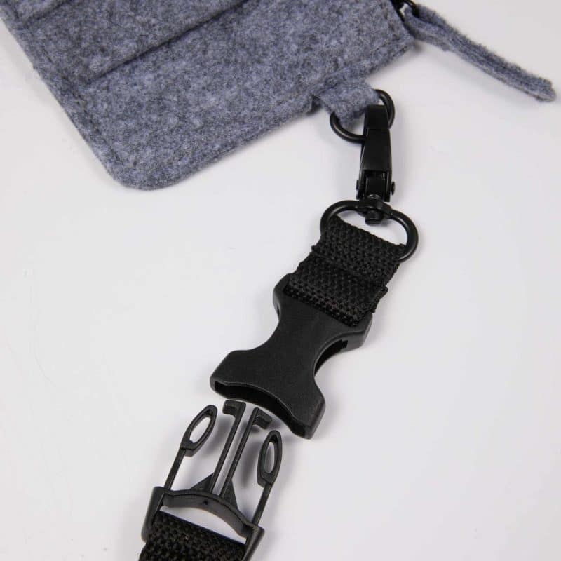 Custom THE GOODS™ Recycled Felt Lanyard Wallet - 2