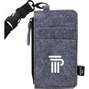 Custom THE GOODS™ Recycled Felt Lanyard Wallet