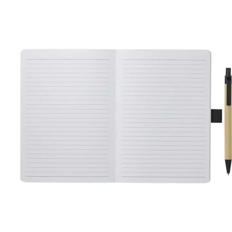 Custom 5'' x 7'' FSC® Recycled Notebook and Pen Set - 8