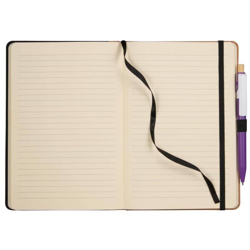 Custom 5.5'' x 8.5'' Recycled PET and Cork Bound Journal - 6