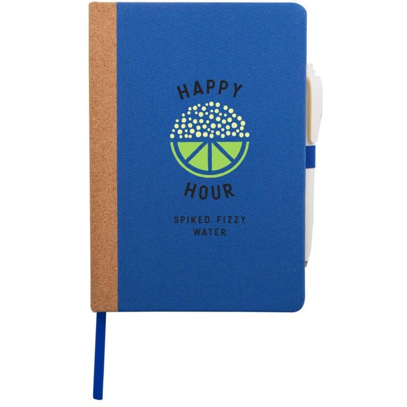 Custom 5.5'' x 8.5'' Recycled PET and Cork Bound Journal - 7