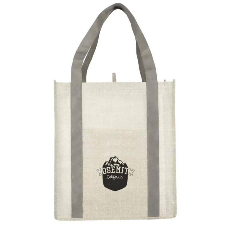 Custom Neptune Recycled Non-Woven Grocery Tote - 6