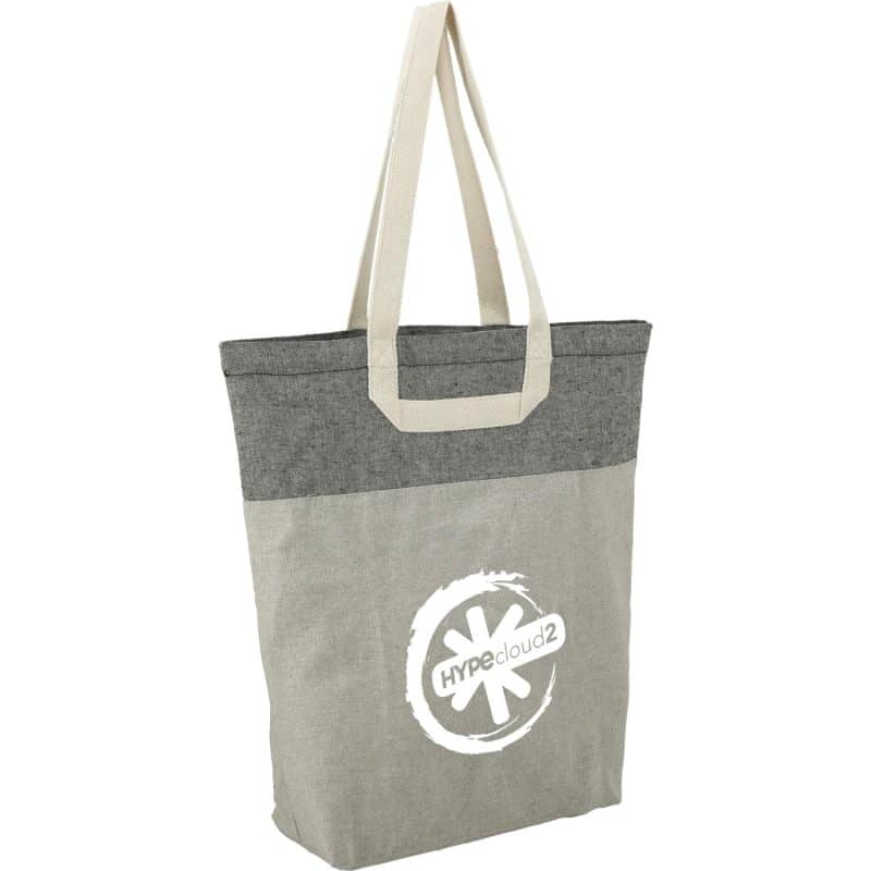 Custom Recycled Cotton U-Handle Book Tote - 2