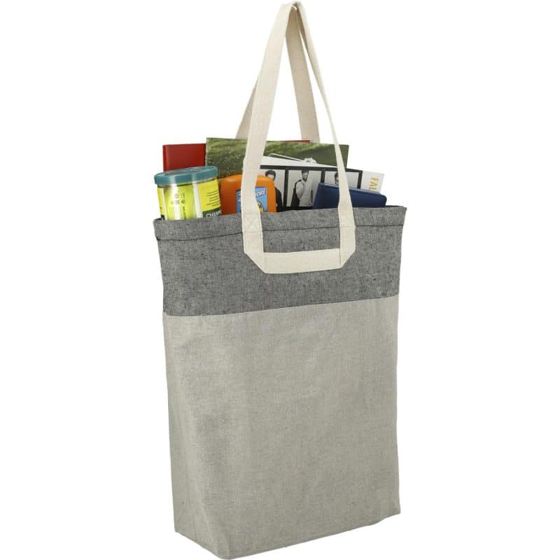 Custom Recycled Cotton U-Handle Book Tote - 6