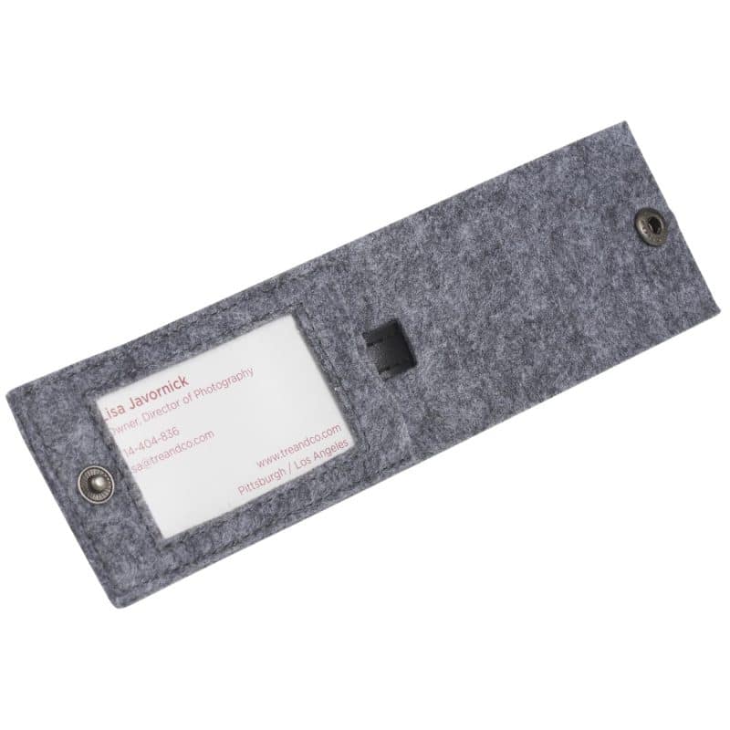 Custom THE GOODS™ Recycled Felt Luggage Tag - 4